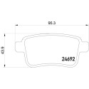 Set di 4 pastiglie freno BREMBO P 50 107