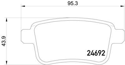 Set di 4 pastiglie freno BREMBO P 50 107