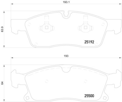 Set di 4 pastiglie freno BREMBO P 50 109