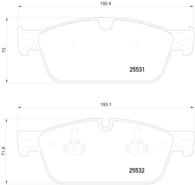 Set di 4 pastiglie freno BREMBO P 50 112
