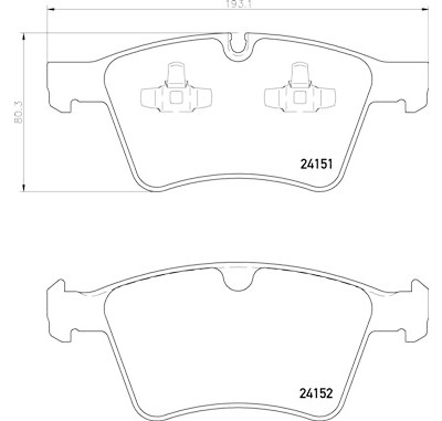 Set di 4 pastiglie freno BREMBO P 50 115