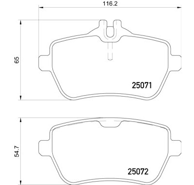 Set di 4 pastiglie freno BREMBO P 50 117