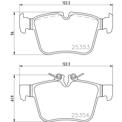 Set di 4 pastiglie freno BREMBO P 50 122
