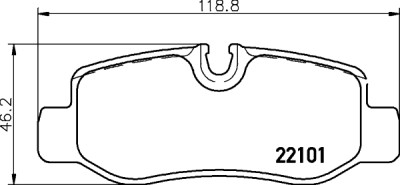 Set di 4 pastiglie freno BREMBO P 50 126