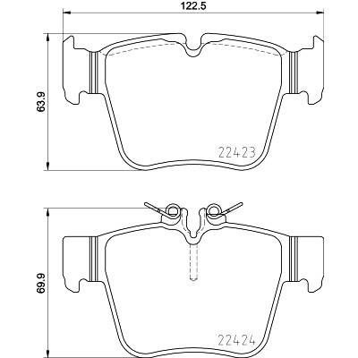 Set di 4 pastiglie freno BREMBO P 50 133