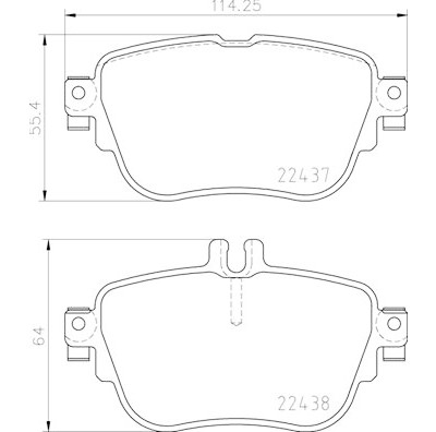 Set di 4 pastiglie freno BREMBO P 50 136