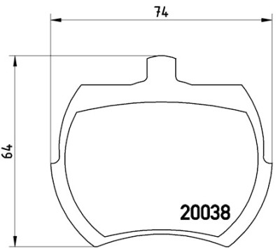 Set di 4 pastiglie freno BREMBO P 52 002