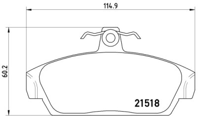 Set di 4 pastiglie freno BREMBO P 52 015