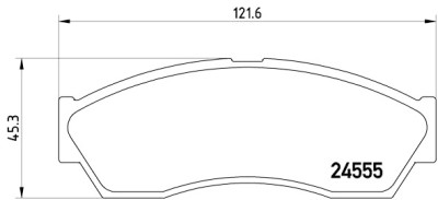 Set di 4 pastiglie freno BREMBO P 52 019