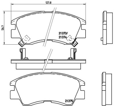 Set di 4 pastiglie freno BREMBO P 54 008