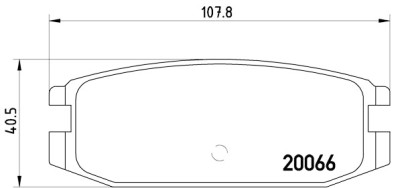 Set di 4 pastiglie freno BREMBO P 54 011