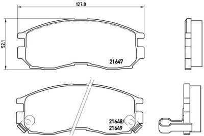 Set di 4 pastiglie freno BREMBO P 54 014