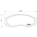 Set di 4 pastiglie freno BREMBO P 54 020