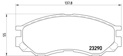 Set di 4 pastiglie freno BREMBO P 54 020