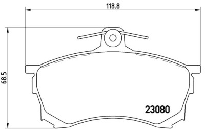 Set di 4 pastiglie freno BREMBO P 54 021