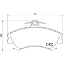 Set di 4 pastiglie freno BREMBO P 54 022