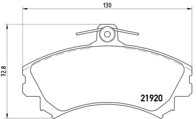 Set di 4 pastiglie freno BREMBO P 54 022