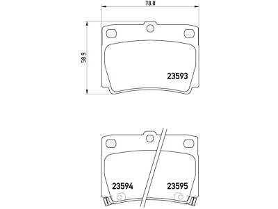 Set di 4 pastiglie freno BREMBO P 54 026