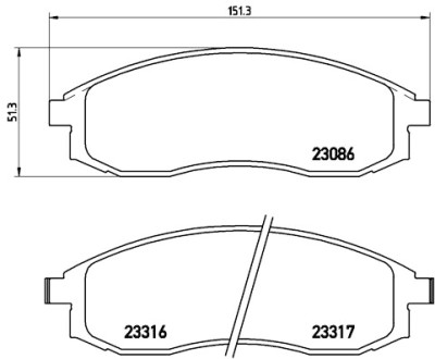 Set di 4 pastiglie freno BREMBO P 54 032