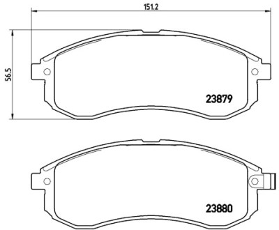 Set di 4 pastiglie freno BREMBO P 54 033