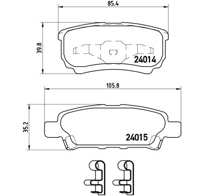 Set di 4 pastiglie freno BREMBO P 54 034