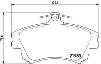 Set di 4 pastiglie freno BREMBO P 54 036