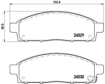 Set di 4 pastiglie freno BREMBO P 54 038