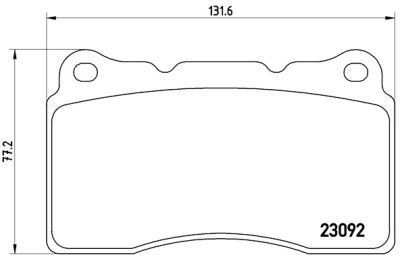 Set di 4 pastiglie freno BREMBO P 54 040