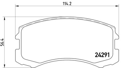 Set di 4 pastiglie freno BREMBO P 54 041