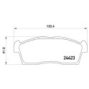 Set di 4 pastiglie freno BREMBO P 54 049