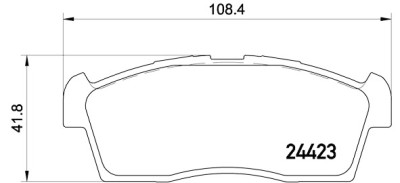 Set di 4 pastiglie freno BREMBO P 54 049