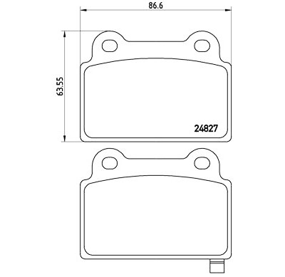 Set di 4 pastiglie freno BREMBO P 54 052