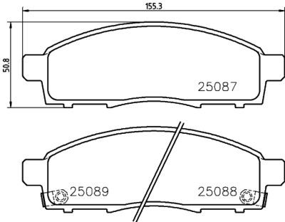 Set di 4 pastiglie freno BREMBO P 54 055