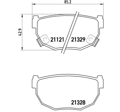 Set di 4 pastiglie freno BREMBO P 56 010