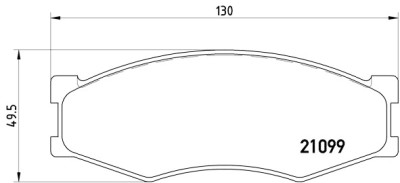 Set di 4 pastiglie freno BREMBO P 56 014