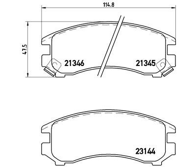 Set di 4 pastiglie freno BREMBO P 56 018