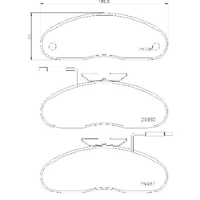 Set di 4 pastiglie freno BREMBO P 56 019