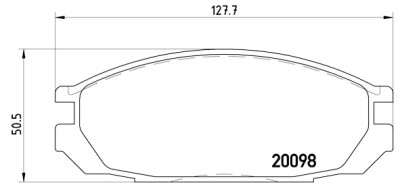 Set di 4 pastiglie freno BREMBO P 56 020