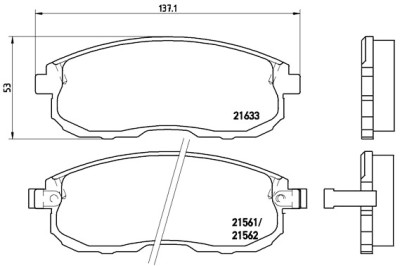 Set di 4 pastiglie freno BREMBO P 56 021