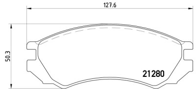 Set di 4 pastiglie freno BREMBO P 56 023