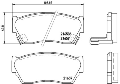 Set di 4 pastiglie freno BREMBO P 56 027