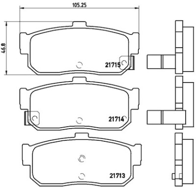 Set di 4 pastiglie freno BREMBO P 56 029
