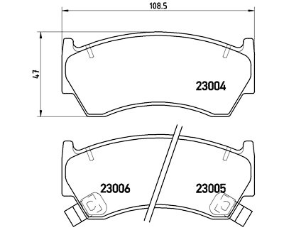 Set di 4 pastiglie freno BREMBO P 56 033