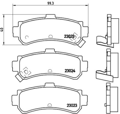 Set di 4 pastiglie freno BREMBO P 56 035
