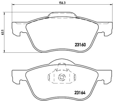 Set di 4 pastiglie freno BREMBO P 56 037