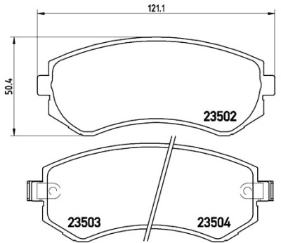 Set di 4 pastiglie freno BREMBO P 56 039