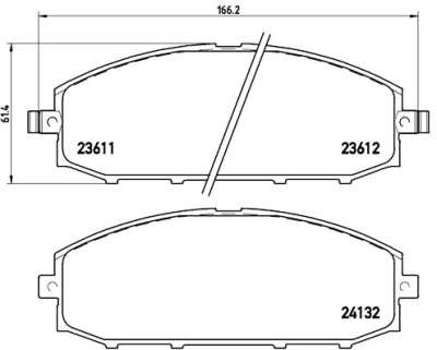 Set di 4 pastiglie freno BREMBO P 56 041