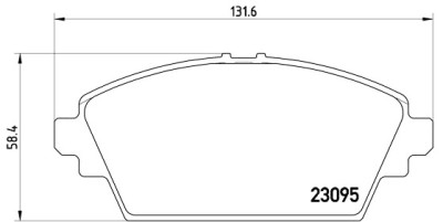 Set di 4 pastiglie freno BREMBO P 56 044