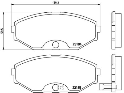 Set di 4 pastiglie freno BREMBO P 56 045