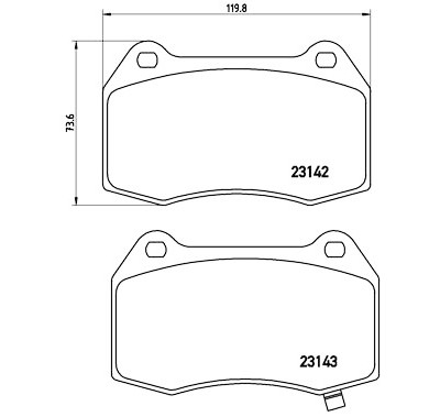 Set di 4 pastiglie freno BREMBO P 56 047